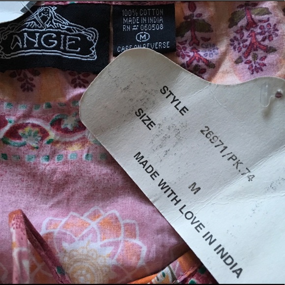 ANGIE’S BOHO DRAWSTRING WAIST MAXI SKIRT SIZE MED - Picture 5 of 5